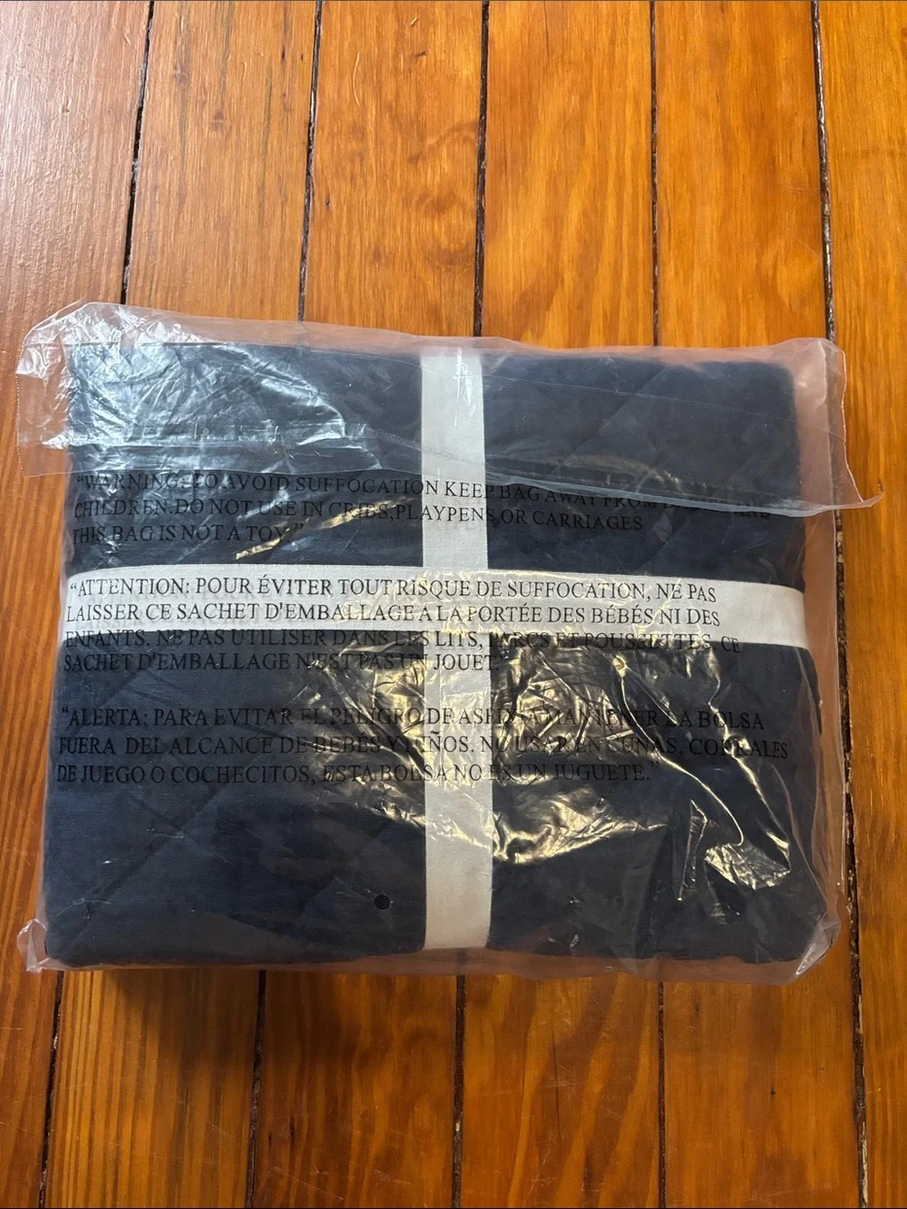 NWT Pottery Barn Belgian Flax Linen King Sham Midnight Navy Blue